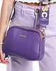 torby na ramię Torebka skórzana z ozdobnym paskiem -fioletowa  (7125)