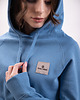 bluza z kapturem damska Bluza niebieska bawełna organiczna GOTS