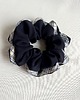 gumki do włosów Granatowa jedwabna gumka do włosów Navy Blue Shine