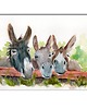 grafiki i ilustracje Akwarela ręcznie malowana "Osiołki"