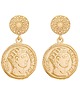 kolczyki pozłacane Złote kolczyki z monetami