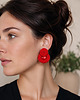 kolczyki soutache Czerwone kolczyki soutache