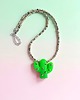 chokery Naszyjnik KAKTUS z jaspisem : neon green ombre