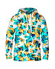bluza z kapturem damska Damska Bluza z kapturem Cyan Leaves