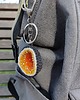 breloki Szydełkowy brelok zawieszka Minerał geoda bursztyn