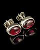 kolczyki srebrne Kolczyki srebrne burgundowe granaty