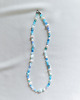 chokery Niebieski krótki naszyjnik choker perły larimar kamienie naturalne