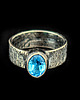 pierścionki srebrne Amazing blue topaz