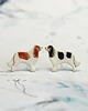 kolczyki ceramiczne Cavalier mini pieski- ceramiczne kolczyki