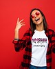 t-shirt damskie Koszulka damska biała No drama