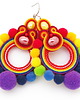 kolczyki soutache Tęczowe duże koła