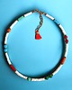 chokery Summer collection: naszyjnik - choker : muszla biała i lawa multicolor