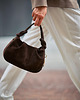torebki do ręki Classy Nubuk Dark Brown