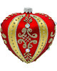 ozdoby choinkowe Bombka choinkowa: Serce ze złotymi zdobieniami i kryształami: czerwone