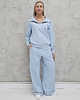 komplety damskie Kissa wygodny komplet z rozpinaną bluzą  Baby Blue
