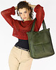 torby na ramię Torebka damska shopper A4 skóra naturalna - MARCO MAZZINI zielona