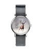 zegarki unisex Zegarek  mały - Jeleń 2 - nylonowy, szary
