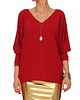 bluzki kimonowe damskie Bluzka czerwona YY500026_RAL3020