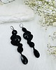kolczyki soutache Ręcznie robione kolczyki sutasz czarne z kryształami