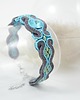 bransoletki soutache Feather in gray