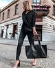 torby na ramię Skórzana Shopper MODENA M Czarny CroCo mat