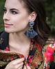 kolczyki soutache Boho Love- kolczyki soutache z chwostami- szare