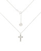 chokery Srebrny choker pancerka z krzyżem