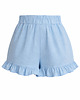 szorty damskie Szorty bawełniane z falbanką "Candy w kolorze niebieskim