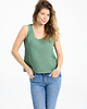 topy damskie Lniany top WILLOW eucalyptus green