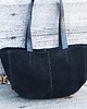torby na ramię Shopper GINA S czarny zamsz r bc GOLD