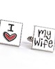 spinki do mankietów SPINKI DO MANKIETÓW koszuli i love me wife ślub