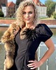 spinki i klamry do włosów Broszka ze strusich piór czarna Medium