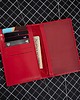 portfele damskie Eleganckie Etui Damskie na Dowód Rejestracyjny Czerwone Belveder BE92