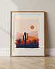 grafiki i ilustracje "Desert Landscape" plakat ilustracyjny