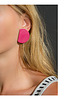 kolczyki - inne 80s . fuksja