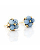 kolczyki z kamieniami Błękitne Kolczyki Sztyfty Akwamaryn - wersja złota