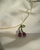 chokery Naszyjnik - ciliegie bordeaux
