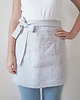 fartuchy kuchenne Lniany fartuszek zapaska LIGHT GRAY