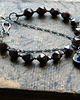 bransoletki wire wrapping granaty - podwójna bransoletka