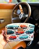akcesoria - inne Męska kosmetyczka wodoodporna w retro auta z odpinaną zawieszką