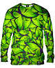 bluzy męskie Bluza Bez Kaptura Męska DR.CROW Motyle Green