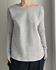 bluza bez kaptura damska Gruby Wąski rękaw Szary