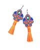 kolczyki soutache Kolczyki sutasz z chwostami kolorowe długie na wiosnę Cosima