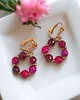 klipsy Kolekcja WIANKI : urocze klipsy : fuchsia
