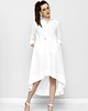 sukienki midi damskie Biała sukienka koszulowa Frankie