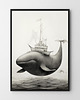 plakaty Plakat Vintage Wieloryb