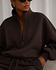 bluza bez kaptura damska Bluza soft lounge chocolate