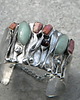bransoletki z kamieni naturalnych Surowe rubiny     - BRANSOLETA MANKIET  CUFF
