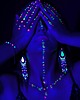 kolczyki soutache Elektro L - neonowe kolczyki, srebro