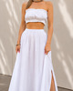 spódnice maxi Feather White - spódnica ze 100% bawełny